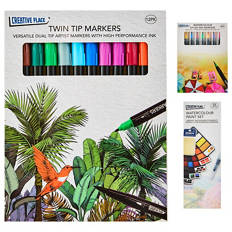 Twin Tip Markers 12 Pack