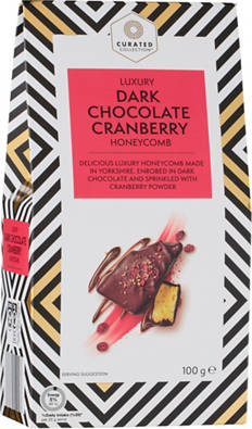 Dark Chocolate Cranberry Luxury Enrobed Honeycomb 100g