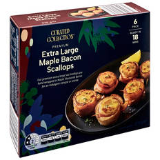 Premium Extra Large Maple Bacon Scallops 6 Pack 270g