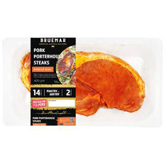 Pork Porterhouse Steaks with BBQ Peach Flavoured Glaze 400g