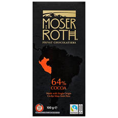 Fairtrade Peru 64% Cocoa Chocolate Bar 100g