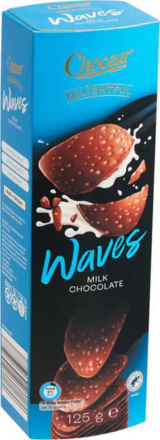 Delightful Chocolate Waves Milk Chocolate 125g