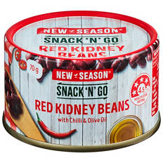 Snack'N'Go Red Kidney Beans with Chilli & Olive Oil 70g