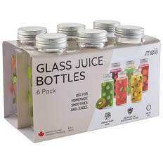 Glass Juice Bottles 6 Pack