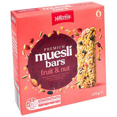 Fruit & Nut Premium Muesli Bar 6 Pack 270g
