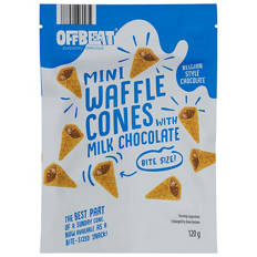 Mini Milk Chocolate Filled Waffle Cones 120g