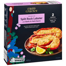 Split Rock Lobster with Garlic and Herb Sauce 450g