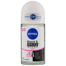 Women's Invisible Black & White Clear Roll On 50ml