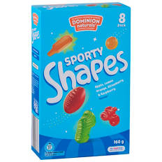 Sporty Shapes 8 Pack 160g
