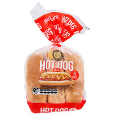 Hot Dog Rolls 6 Pack 450g