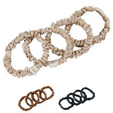 Assorted 100% Silk Scrunchies 4 Pack