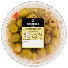 Chilli & Garlic Stuffed Green Olives 130g