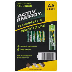 Assorted USB-C Rechargeable Batteries