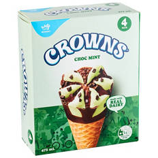 Choc Mint Cones 4 Pack 475ml