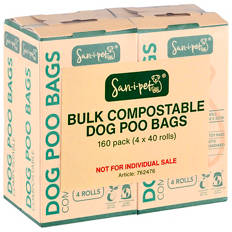 Bulk Compostable Dog Poo Bags 160 Pack