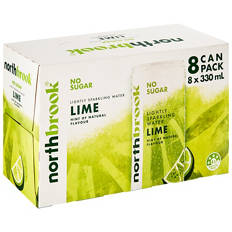 Sparkling Water with Lime 8 Pack 330ml