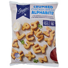 Crumbed Chicken Breast Alphabites 1kg