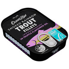 Smoked Rainbow Trout Fillets in Truffle Flavoured Oil 110g