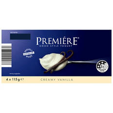 Vanilla Greek Style Yogurt 4 Pack 115g