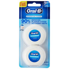 Essential Waxed Dental Floss 50m x 2 Pack