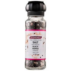 Himalayan Pink Salt With Whole Black Pepper Grinder 185g