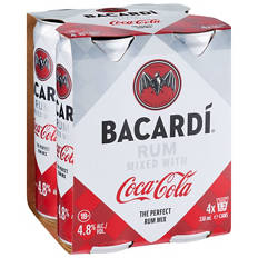 Rum and Coca Cola Cans 4 Pack 330ml