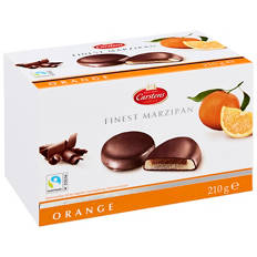 Finest Marzipan Rounds Orange 210g