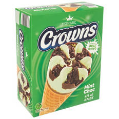 Mint Choc Cones 4 Pack 475ml