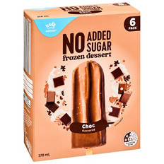 No Added Sugar Frozen Dessert Choc 6pk 378ml