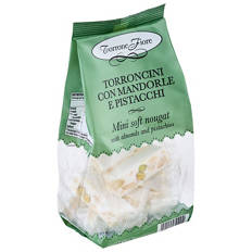Torroncini Con Mandorle Mini Soft Nougat Almonds and Pistachios 130g