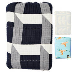 Double Bed Size Children's Quilted Coverlet Set