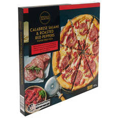 Calabrese Salami & Roasted Red Peppers Wood Fired Pizza 420g