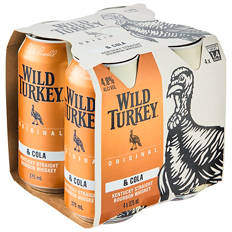 Bourbon and Cola Cans 4 Pack 375ml