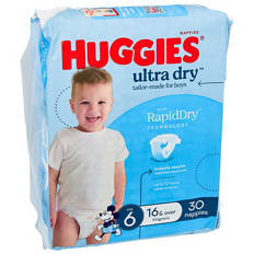 Boys Size 6 Junior Nappies 30 Pack