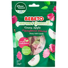 Gourmet Gummies Green Apple & Raspberry 140g