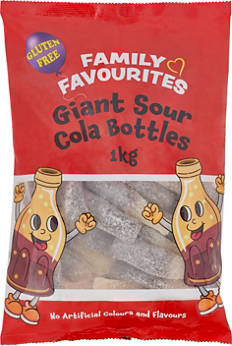Giant Lollies 1kg - Cola Bottles