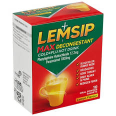 Lemon Cold and Flu Hot Drink 10 Sachets