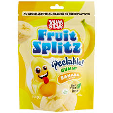 Fruit Splitz Peelable Gummy Banana 144g