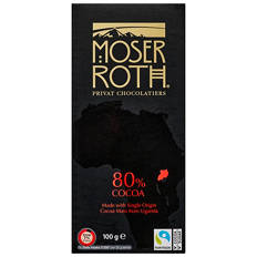 Fairtrade Uganda 80% Cocoa Chocolate Bar 100g