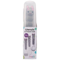 Assorted Children's Utensils and Travel Case