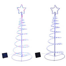 LED Solar Spiral Ropelight Tree