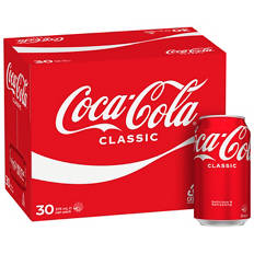 Coca-Cola Classic Soft Drink Multipack Cans 30x375mL