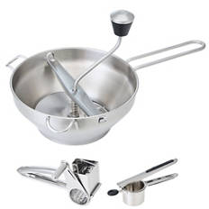 Stainless Steel Food Mill, Potato Ricer or Rotary Grater
