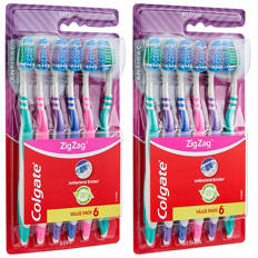 Zig Zag Toothbrushes 6 Pack