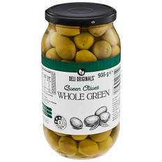 Whole Green Queen Olives 935g