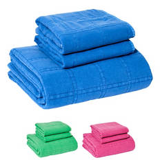 Cotton Quilted Coverlet Set Double Beds