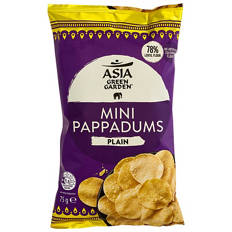 Mini Pappadums Plain 75g