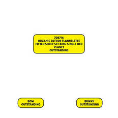 Organic Cotton Flannelette Fitted Sheet Set King Single Bed