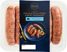 Italian Style Pork & Beef Sausages 1kg