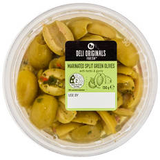 Marinated Split Green Olives 130g
